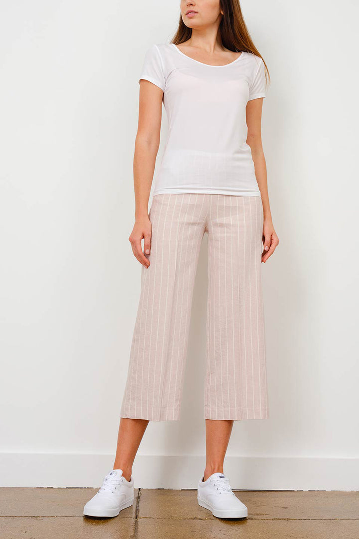 ALEX Linen Stripes Chalk Rose