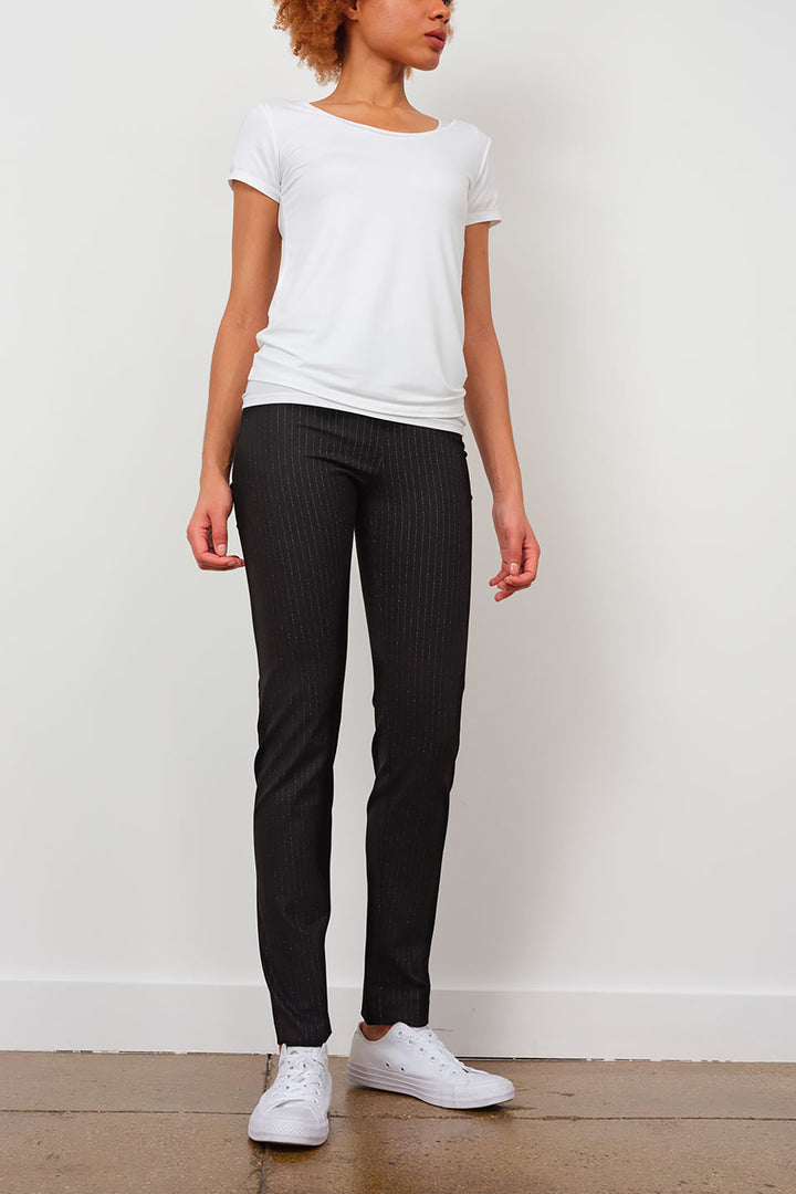 BILLY Pinstripes Silver - AVENUE MONTAIGNE 