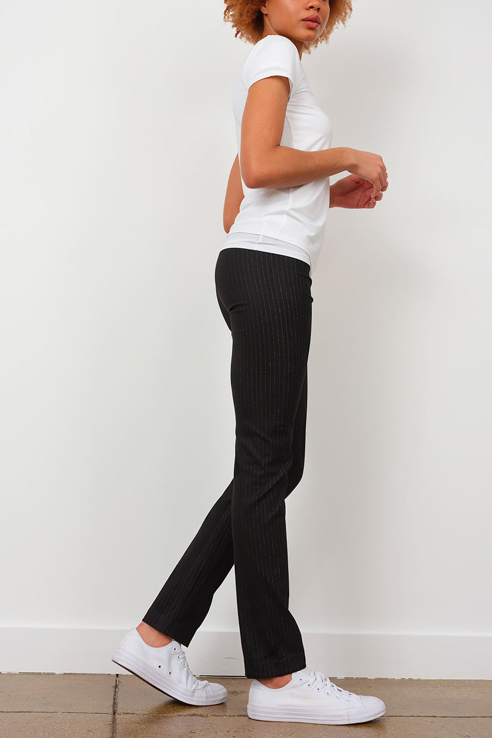 BILLY Pinstripes Silver - AVENUE MONTAIGNE 