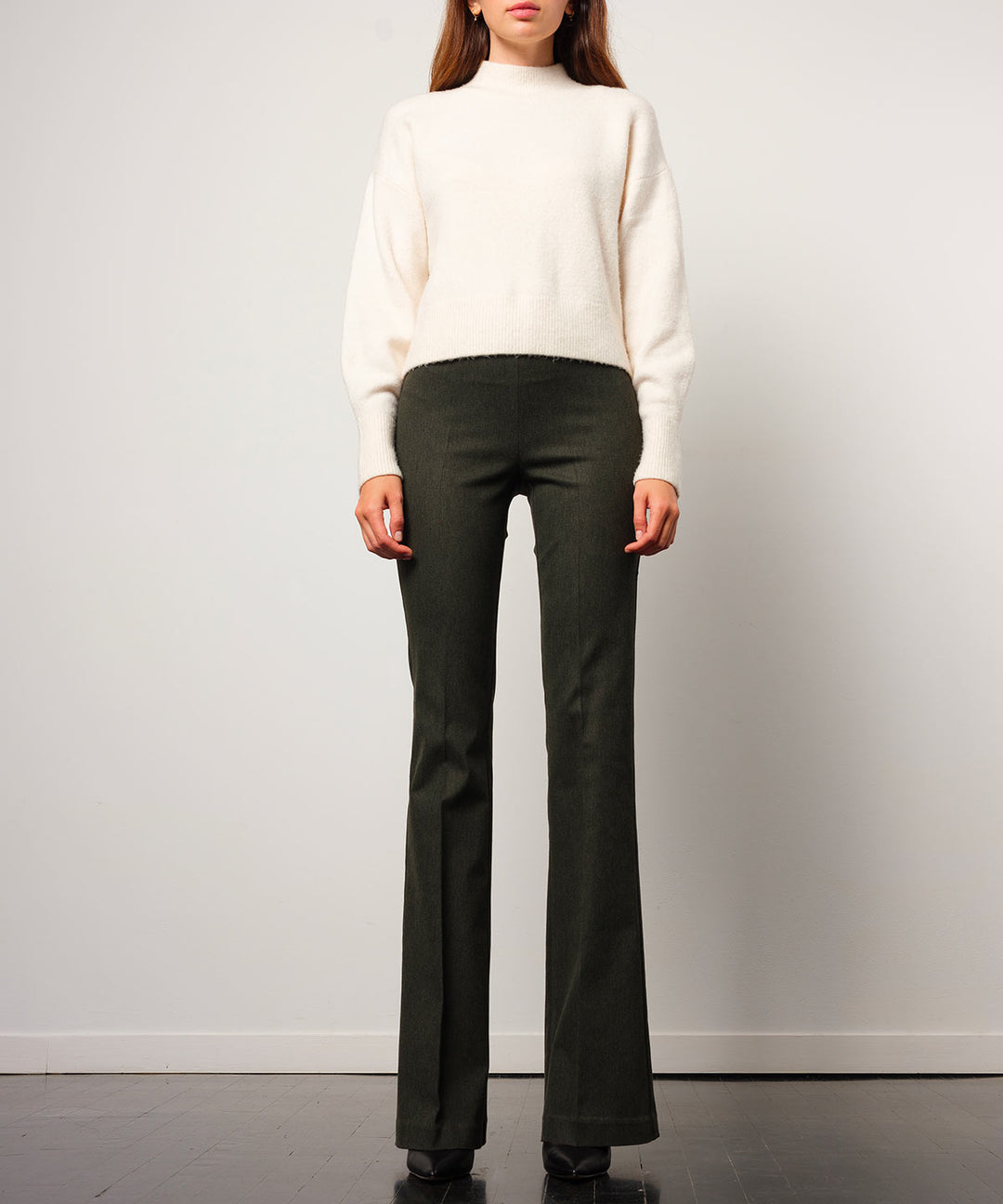 BELLINI Flannel Olive Green - AVENUE MONTAIGNE 