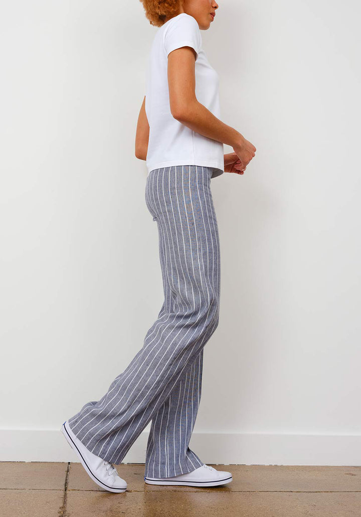 FLAVIA Linen Stripes Glimmer Indigo