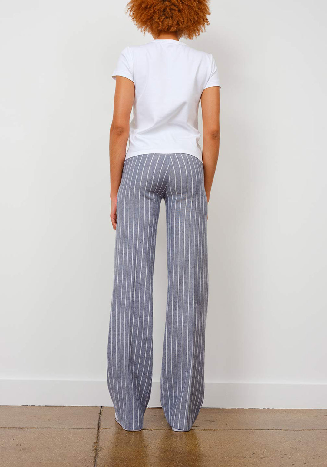 FLAVIA Linen Stripes Glimmer Indigo