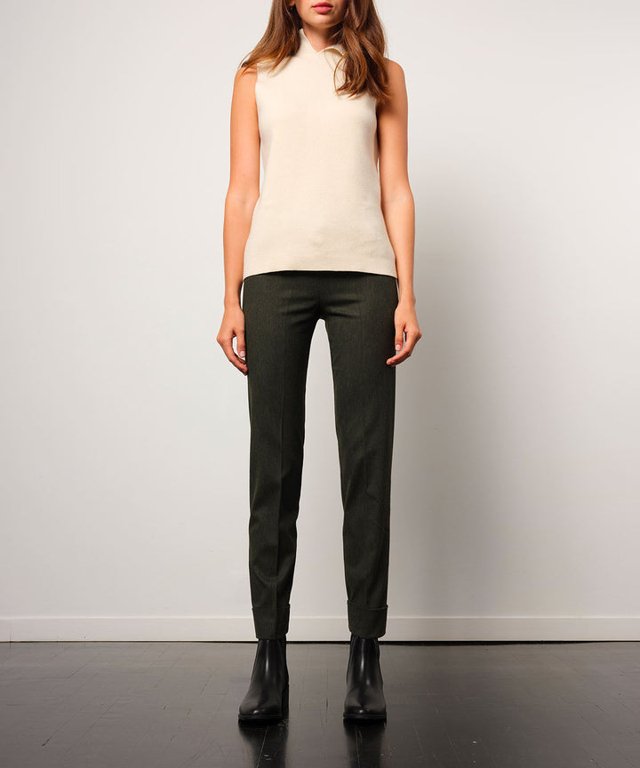 FRANCO Flannel Olive - AVENUE MONTAIGNE 