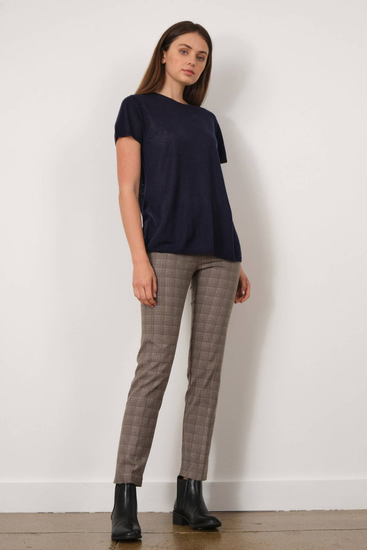 LILI Flannel Taupe Plaid - AVENUE MONTAIGNE 